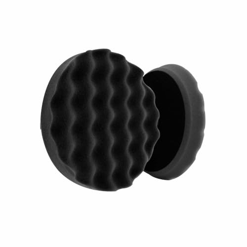 Image of Maple Car Care 4-Inch Final Cut Foam Pad for Car | Black Flat Buff Pad for Car Detailing | Heat Resistant Rotary & DA Polisher Pad | Waxing Buffing Pad for Polishing | Polish Pads for Car & Bike