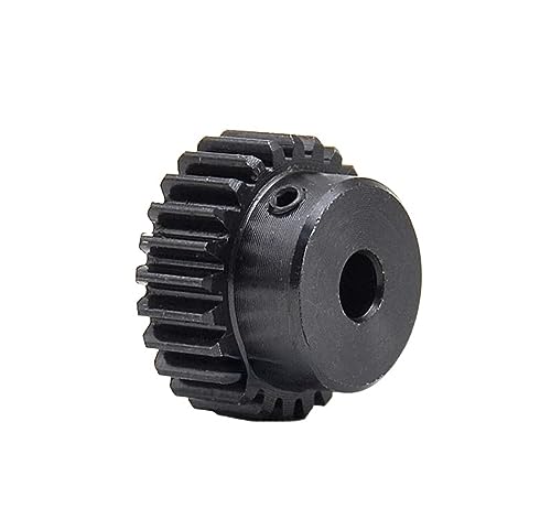 Bevel Gear Pinion Hardware Mechanical 1pcs 1M Spur Gear Metal Transmission Gear 5-12mm Bore Steel 1M 15 Tooth-45 Tooth Pinion Gear Metal Mod 1 Motor Convex Gear(1M-20T(Bore 10mm))