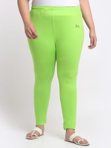 Image of Soft Cotton Ankle Lenght Solid Regular and Plus 35 Colours Leggings for Womens and Girls (Sizes :- M to 6XL)