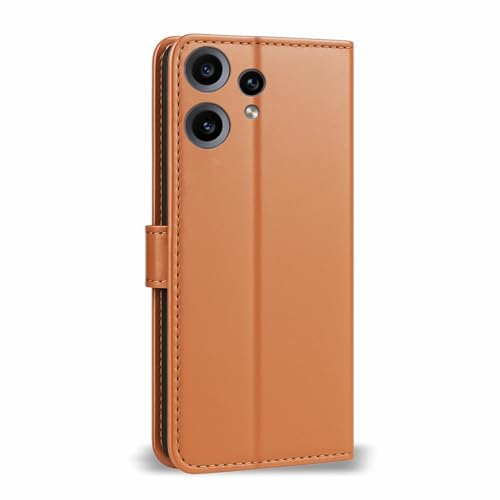 Image of AIBEX Shock Proof Flip Compatible for CMF Phone 2 Pro 5G Flip Cover Leather Finish | Inside TPU with Card Pockets | Wallet Stand | Complete Protection Flip Case- Brown
