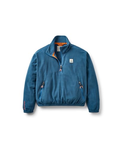 Passenger Women's Ayla Recycled Micro Polartec Fleece (UK, Alpha, XS, Regular, Regular, Dark Denim)