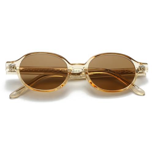 Retro Sunglasses for Women Men Oval Sunglasses PC Frame Glasses UV400 Glasses3