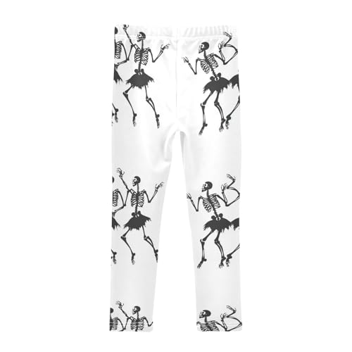 ZZKKO Girls Leggings Ballet of Skeletons Toddler Girls Clothes Leggings for Girls Toddler Girls Leggings 3-4T2