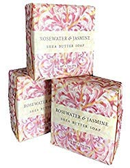 Greenwich Bay Cleansing Spa Soap, Shea Butter, and Cocoa Butter. Blended with Loofah and Apricot Seed, No Parabens, No Sulfates 6.35 Ounce (3 Pack) (Rosewater Jasmine)