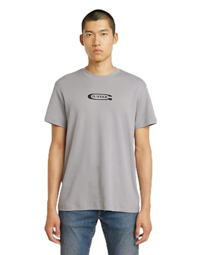 G-Star Homme T-Shirt Old Skool Logo, Gris (grey alloy D25967-C812-G276), L