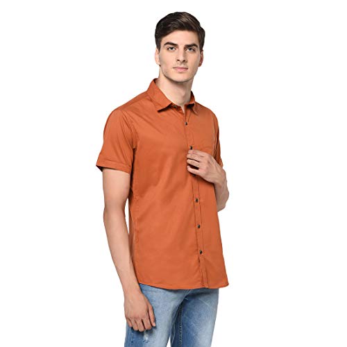 Image of Men Solid Slim Fit Shirt