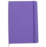 YIKANGHENG Hardcover Journal Notebook, 1 Pcs A5 PU Leather Cover With Bandage 80 Sheets (160 Pages) 8 mm Ruled Diary Notebooks (Purple)