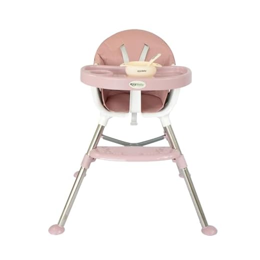 KOOL BABY Silla alta para bebé ELITE MOD. SA-E03 (Rosa Palo)