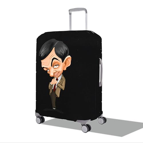 Image of WanderWraps Spendex Polyester Protective Luggage Cover | Hard Luggage Trolley Bag Cover | Washable | Dust Proof | Stretchable | M - 24 inch | Mr Bean