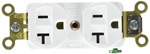 Hubbell Wiring Device-Kellems Receptacle,Duplex,20A,5-20R,125V,White (Hbl5352W) #TOP20
