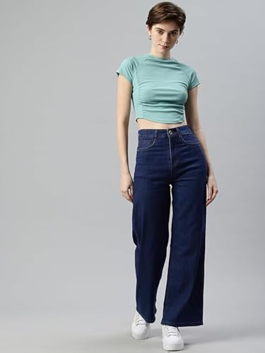 Image of ADBUCKS Wide Leg Jeans for Women | Jeans Pant for Women | High Rise Jean I