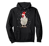 chicken christmas chicken santa hat lights felpa con cappuccio