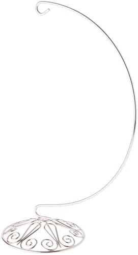 Bard's Ornate Silver Ornament Stand, Large, 10.25" H x 4" W x 4" D image 3