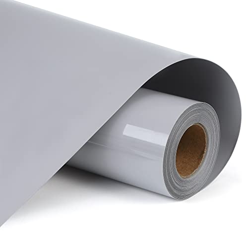 SHOMKIEE HTV Grey Heat Transfer Vinyl Rolls 12 Inch by