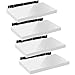WOLTU Estante de Pared Tablero de Pared Volato Juego de 4 Estante Flotante Libre Estante de CD DVD Estante de Libro Tablero de Madera 40x22,9x3,8cm, Blanco, RG9476ws-4