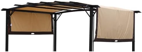 Universal Canopy Cover Replacement for 12x9 Ft Curved Outdoor Pergola Structure