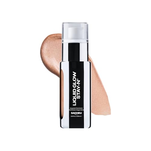 Sacheu Liquid Glow STAY-N Liquid Highlighter & Illuminator Makeup — 30ml Long Lasting Luminous Glow Lightweight Dewy Finish, Glow Getter