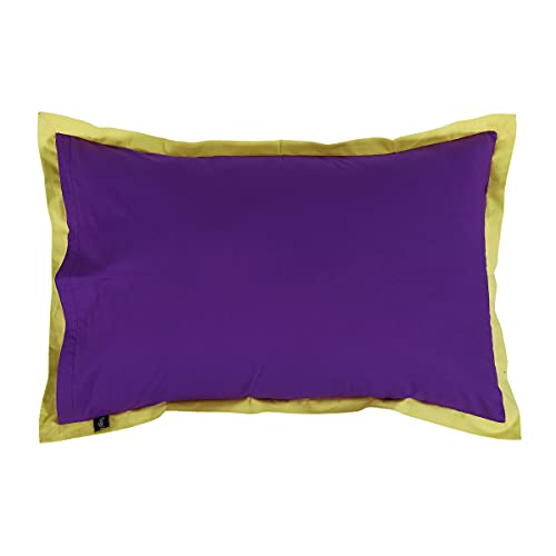 Image of Home Design Butterfly Patch Work Purple Color Pillow Cover for Contrast Color Bedsheets for Kids Bedroom, 16 x 22