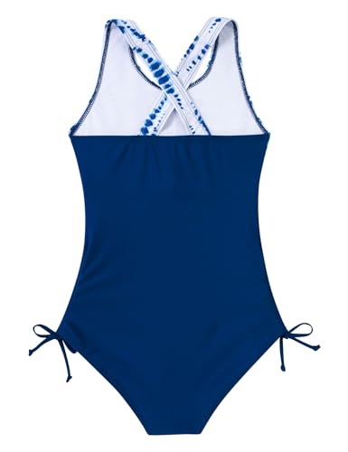 Image of BFUSTYLE Girls Swimsuit One Piece Bathing Suit 4-13 Years Sleeveless Beach Swimwear