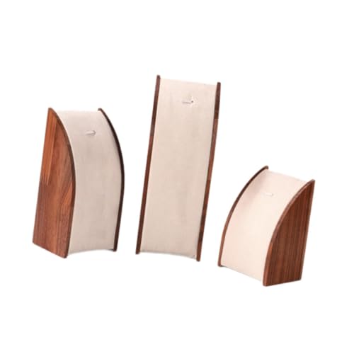 Expositor de joyas de madera natural para pendientes elegantes 7