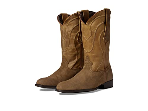 Image of Dingo Mens Whiskey River Embroidered Round Toe Pull On Casual Boots Mid Calf - Beige, Brown