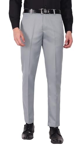 Image of Jack and Jini Formal Pant for Men. Regular Fit, Lightweight, Flat Front, Premium Cotton Polyester Blend Fabric. Office, Party and Casual Wear. Non Stretchable.