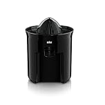 Braun CJ3050BK Spremiagrumi, Avvio e Arresto Automatici, Base Antiscivolo, Pratico Beccuccio,Coperchio di Protezione, Sistema Direct Serve,Antigoccia,Semplice e Facile, Sistema a Pressione, 60w, Nero