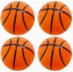 Mini Basketball Cake Toppers (4cm) – Small Basketball Balls for Sports Cakes, Cupcakes & Party Favors (Pack of 4)