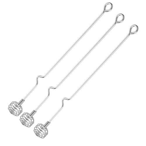 IMIKEYA 3 Pezzi di Bastoncini per Bevande in Acciaio Inox, cucchiai miscelatori di Resistenti e Facili da Pulire agitatori per tè Cocktail e Caldo con Manico
