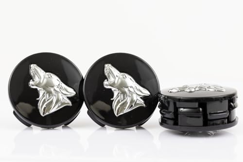 Coyote Badge Shop - Coyote Wheel Center Caps for Ford Mustang- Fits 2015+ OEM Wheels - 54mm (Set of 4) - The Original Mustang Coyote Products (Blackout)