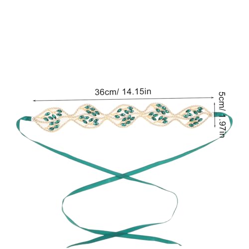 Ceinture de mariée ajustable à verts : accessoire robe de soirée - 2