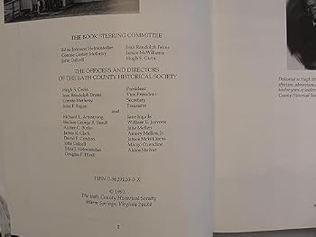 Hardcover The Bicentennial History of Bath County, Virginia 1791-1991 Book