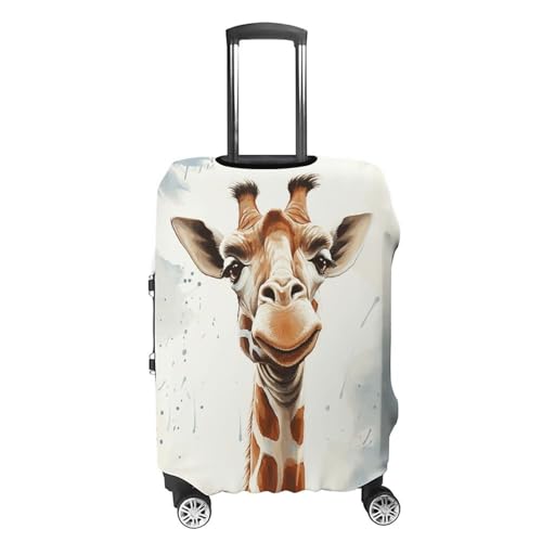 Giraffe Travel Luggage Cover Anti-scratch Suitcase Cover Elastic Suitcase Protective Cover Fits 19-32 Inch Luggage S4