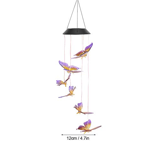 Campanilla de viento LED solar para iluminar balcones oscuros sin cables 6