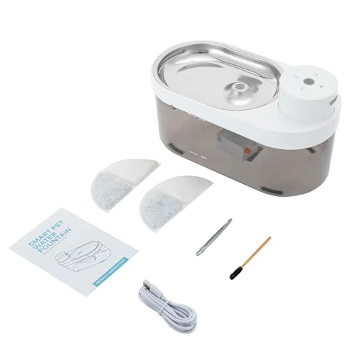 Fuente de agua para gatos con base cerámica y 1.5L miniatura 6