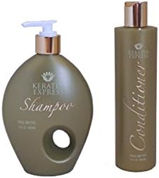 Keratin Express Shampoo & Conditioner Set (2 x 10 fl oz) Sulfate Free Gentle on Color Treated for fine to normal hair