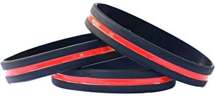 Thin Red Line Silicone Wristband - Firefighter