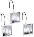 Quilted Mirror Resin Shower Curtain Hooks- Set of 12- Decorative Rust Resistant Bath Hook- Durable Sturdy Construction- Smooth  Gliding Mechanism- for Elegant Bathroom Décor- Great Gift Idea