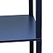 Simple Designs LF1037-NAV Floor Lamp Etagere Organizer Storage Shelf with 2 USB Charging Ports, 1 Charging Outlet and Linen Shade, Navy Blue