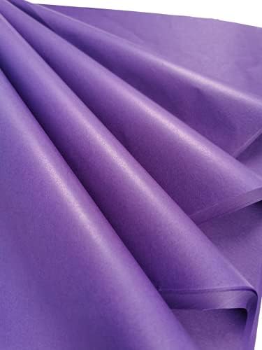Violet Purple Tissue Paper 25 Large Sheets, Acid Free Art Paper, Perfect for Gift Wrap, Storage, Packing, Art & Craft Bulk Pack Archiving Shredding 70 x 50cm Sheet Size
