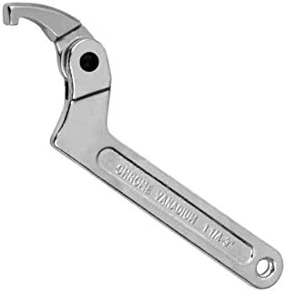 Vmotor Chrome Vanadium C Spanner Tool Adjustable Hook Wrench - 3/4-2"(19-51mm)