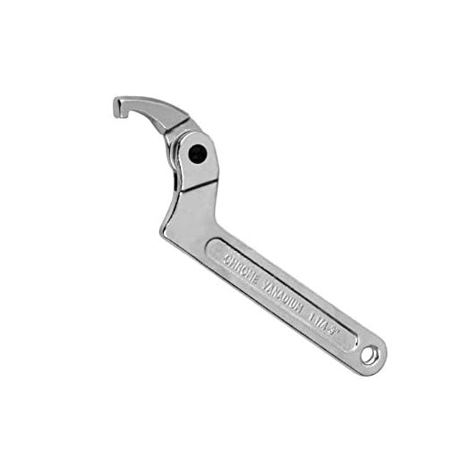 Vmotor Chrome Vanadium C Spanner Tool Adjustable Hook Wrench - 3/4-2"(19-51mm)