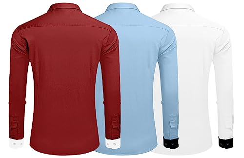 Image of Zombom Men's Striped Regular Fit Shirt