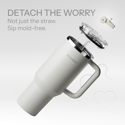 Easy Clean Pro Tumbler - 40 oz Water Bottle with Handle&Quick-Disassemble Flip Straw, Leakproof,Insulated Stainless Steel, Dishwasher Safe, BPA-Free Gifts for Women & Men - Image 5