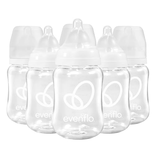 Evenflo Balance+ Glass Wide Neck Baby Bottles, Clear, 6 fl oz, 6 Pack - image 2