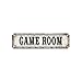 Game Room Metal Sign 3 x 12 Inch, Aluminum Metal Plaque for Nursery, Business Decor Made in USA