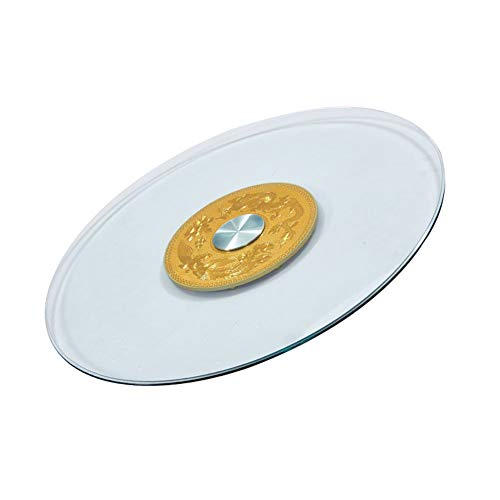 Large Glass Lazy Susan Round Turntable Tray For Kitchen Table Ball Bearings For Family GatheringsBirthday PartiesBanquets