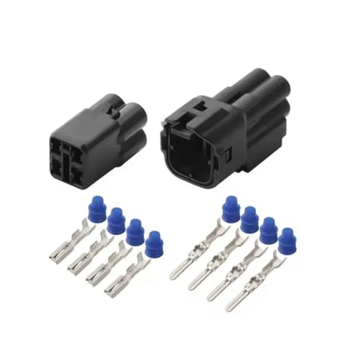 DEVFGTQA 1-20/4 Pin 6187-4442 6180-4182 Automobile Waterproof Connector Car Parts Auto Male Female Cable Harness Socket(Female Male,1 Sets_4P)
