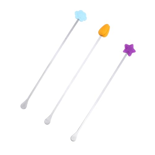 UKCOCO Agitatore Per Latte in Polvere 3 Pezzi Bastoncini in Silicone Manico Lungo Per Ragazzo Ragazza, Asta Di Miscelazione Per Prodotti Per Ragazzo Ragazza, Accessorio Per Latte in Polvere e Bevande