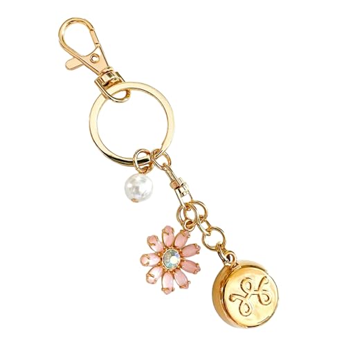 invisawear Smart Jewelry - Personal Safety Device - Gold Flower Keychain